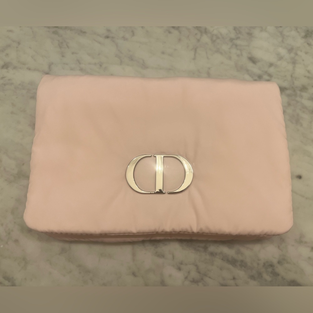 Dior Pink Clutch with Silver Logo